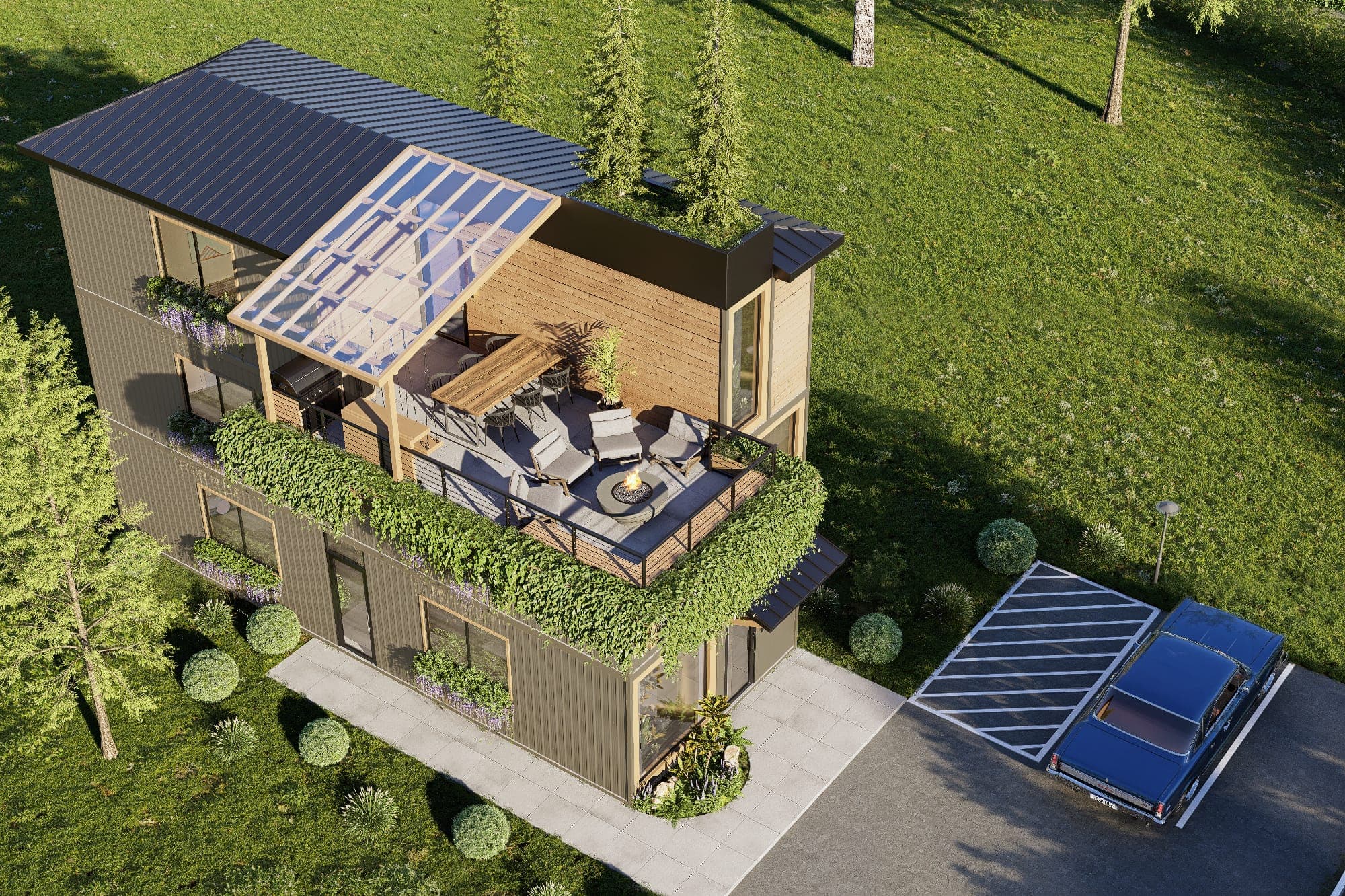 FlexBox rooftop patio