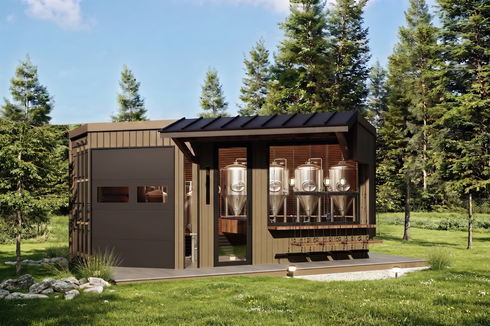 20-foot BrewBox, side elevation